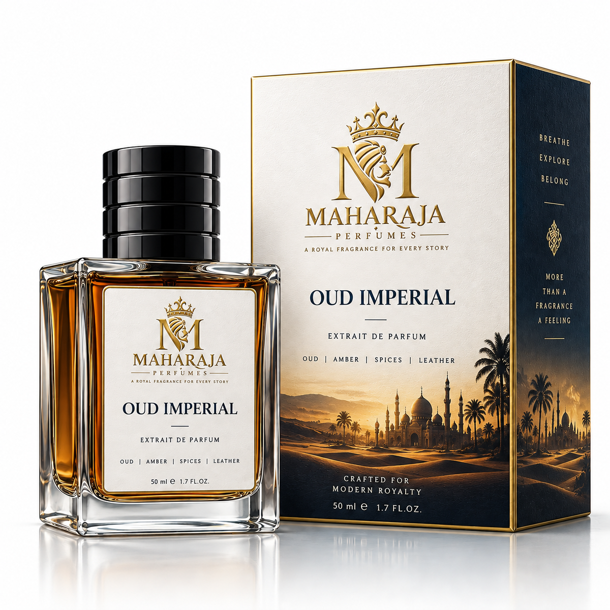 Maharaja Oud Imperial Eau de Parfum – Premium Arabian Oud Fragrance | Long-Lasting Luxury Perfume