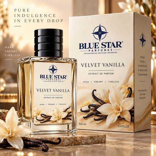 Blue Star Velvet Vanilla – Extrait de Parfum | Warm, Creamy &amp; Timeless Fragrance 100ML