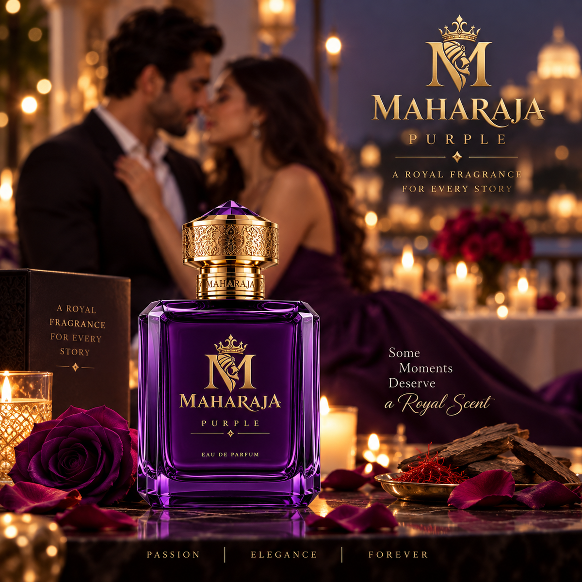 MAHARAJA Purple Eau de Parfum for Men & Women | Luxury Long-Lasting Fragrance | Premium Royal Perfume | 100ml